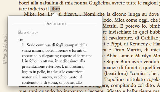 Dizionario in Italiano iBooks