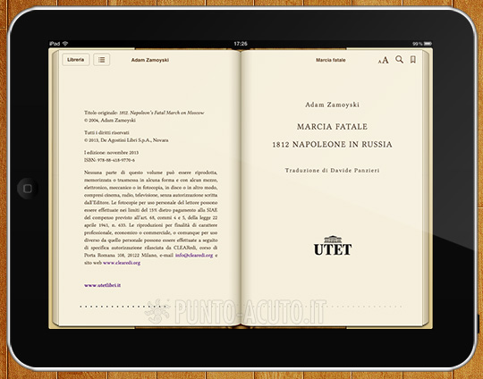 iPad frontespizio Marcia fatale
